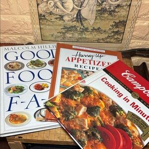 Good Food Fast,  Cambell’s Cooking in Minutes, Hurry-Up Appetizer Cookbooks